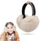 Lvefyti Damen Faltbare Plüsch Ohrenwärmer, Kälteschutz Warme Ohrwärmer Winter Mädchen Ohrschützer mit Bogenknoten, Winddicht Ear Muffs Ear Warmers Geschenk, Aprikose