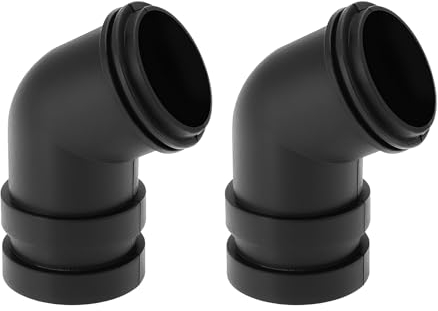 ECSiNG 2PCS Plastic Belt Sander Elbow Adapter Connector Belt Sander Dust Nozzle Compatible with Makita 9403 Replacement Part 416497-7, Black