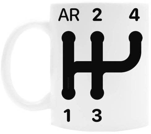 OLDRYTEE 2cv Gear Shift Pattern Tasse En Céramique Tasse À Boire Blanche