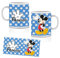 Taza de plástico personalizada. Ideal para el colegio y la guardería. VUELA AL COLE. Regalos Personalizados. Diferentes Modelos a Elegir (Mickey azul)