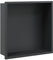 vidaXL Shower Niche - Wall Recessed Shelf, Matt Black Stainless Steel, Ample Storage, Easy to Clean - 32x32x9 cm