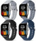 Tobfit 4 Piezas Correa 20mm para Amazfit GTS 2 Mini/GTS 4 Mini/GTS 2/ GTS 3/ GTS 4/ GTR Mini, Pulseras de Repuesto de Silicona Suave Reloj Deportiva Impermeable para Amazfit Bip 3/ Bip 3 Pro
