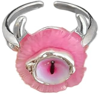 Plüsch-Ohrringe mit kleinen Monstern, süße coole offene Ringe, Ohrstecker, Statement-Schmuck, Earrings 1, Zink