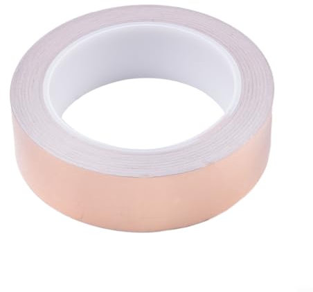 Vilgftyiet Kupferband zur Schneckenabwehr, doppelseitiges, leitfähiges Kupferfolienband, schützt Ihre Pflanzen auf natürliche Weise (50 mm x 20 m)