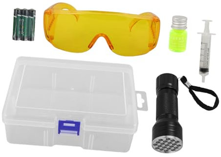 FUNOMOCYA Klimaanlagen-leckdetektor Satz Auto Lecktestwerkzeuge Kältemittel-leckdetektor Klimaanlagen-lecktest-Taschenlampe Lecktest-taschenlampen-Set