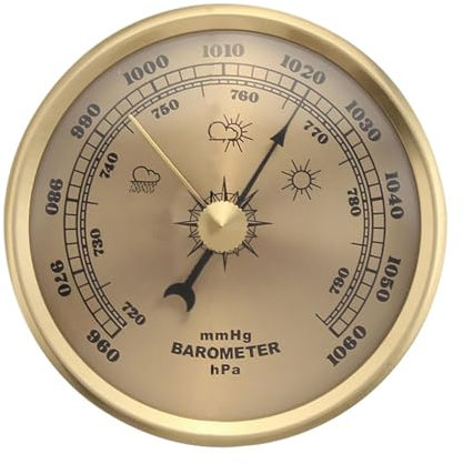 Doiyislem Estación Meteorológica,Higrómetro analógico 3 en 1 de alta precisión - Higrotermómetro, barómetro, termómetro e higrómetro de 70 mm para medir cambios en la presión atmosférica