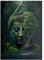 Baibexing Abstrakte Meditation Buddha Wandkunst Poster Natur Dschungel Grün Indischer Buddhistischer Kopf Religiöse Leinwand Malerei Zimmer Wohnkultur A1 60X90Cm Kein Rahmen