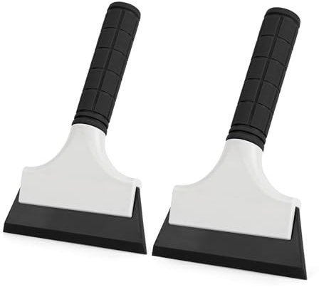 EHDIS Squeegee with Non-slip Handle, 5 inch, Rubber Window Tint Windshield Squeegee for Glass, Shower Door, Car, Mirror - Window Cleaning Equipment, 2 Pack