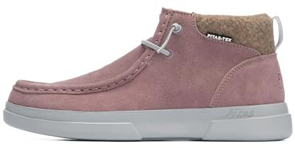 WALK IN PITAS GARDA | Botines de Mujer Tipo Wallabi de Serraje | Botas de Vestir para Invierno | Zapatos Bajos Planos | Lila 37