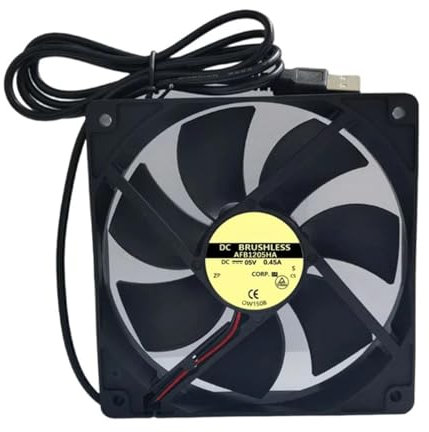 Sleek Design Usb Computer Fan, Quiet Cooling Fan, Sturdy 5v Usb Cooler, Decorative Portable Cooling Fan for Laptops, Computers, Tech Project, Home Made Pc, Black Color