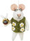 POMMERNTRAUM ® | Weihnachtsdekoration Weihnachtsmaus Dekoration Filzfigur Dekofigur Baumhänger Christbaumhänger Weihnachtsbaumhänger Filzmaus mit Filzbiene (Maus + Biene)