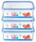 HOMESHOPA Plastic Airtight Food Storage Container, Leakproof Rectangle Container with Clip-Lock Lid, BPA Free Reusable Meal Prep Lunch Box Microwave Freezer & Dishwasher Safe (3 Pack, 900ml)