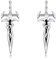 Dolch Ohrstecker 925 Sterling Silber Messer Ohrringe Gothic Schwert Ohrstecker Unisex Schmuck Geschenk für Damen Männer