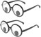 DIKACA Lustige Streichbrille Bewegliche Augapfel Partybrille Partybrille in Mehreren