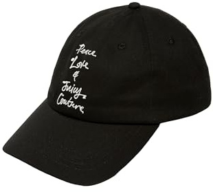Juicy Couture Damen Peace & Love Cap-Kappe mit Applikationen Baseballkappe, Black, Einheitsgröße