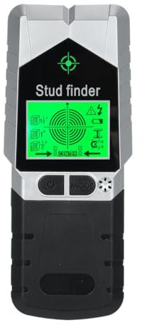 Ptdfjspt Stud Finder Wall Scanner 6 in 1 Stud Detector, Physical Nail Finding Wall Detector for Wood Metal and AC Wire Silver