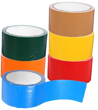 TOPBATHY 6rotoli Adesivo Telato Nastri Adesivi Colorati Resistenti Adesivo Confezione Nastri Decorativi