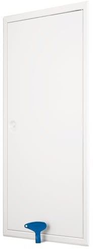 Revisionsklappe 30x60 cm Stahl - 1 mm starke Ausführung mit Vierkantschloss - weiß - MW multi werkzeug