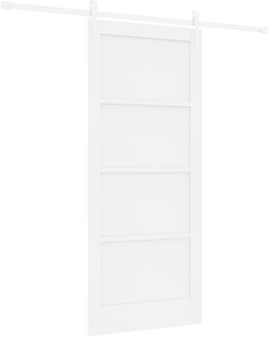 Puerta Corredera vidaXL con Juego de Accesorios Blanca 86x198.5 cm Madera Sólida de Pino, Puerta Interior vidaXL 'ORKDAL'Blanca 86x198.5x4 cm Madera Sólida de Pino
