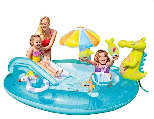 OUYUE Planschbecken Schwimmbad Aufblasbarer Swimmingpool, Familienpool, Aufblasbare Schwimmbäder Im Innen- Und Außenbereich, Große Kapazität Planschbecken für Gärten