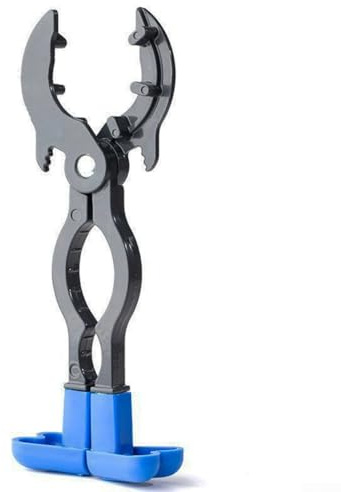 EpheyFIF Druckreduzierender Ventilschlüssel für Gasflaschen, 19,5 x 8 cm, Hochdruckventilwerkzeug, ergonomischer Kunststoffgriff mit Sicherheitsgriff, grauer Wartungsschlüssel für Heimwerker und
