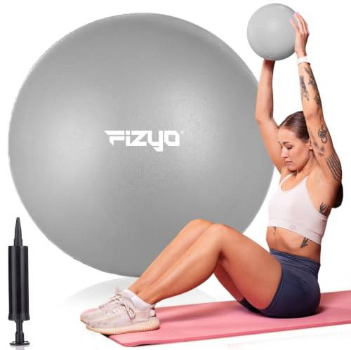 Fizyo Mini Pilates Ball 22 cm – Softball Pilatesball, Kleiner Gymnastikball für Core Training, Balance & Reha, mit Handpumpe, Yoga & Fitness Zubehör, rutschfest