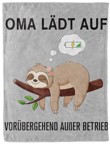Oma Geschenk Geburtstag, Kuscheldecke Geschenk für Oma 152 x 127 cm | Oma Geschenk zum Geburtstag Weihnachten Muttertag Valentinstag Geburtstagsgeschenk Weihnachtsgeschenke Ostergeschenk
