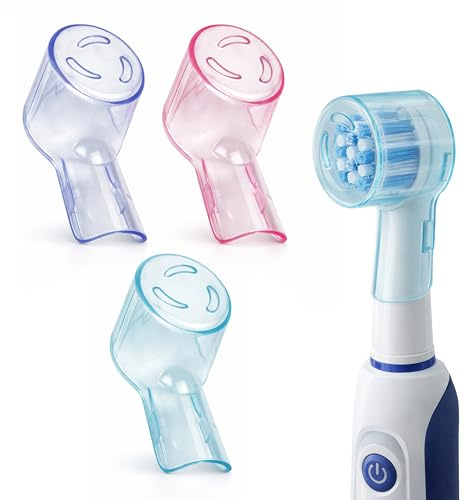 Generico Copri Spazzolino Elettrico Set 3 Pezzi Compatibile Con Oral B per Testine e Viaggio