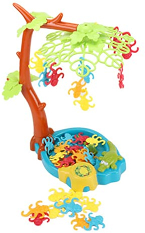Peosaard Puzzle Toy, 1 Set Monkey Balancing Game Monkey Hanging In a Tree Balancing Toy Paternity Interactive Desktop Toys for Kids