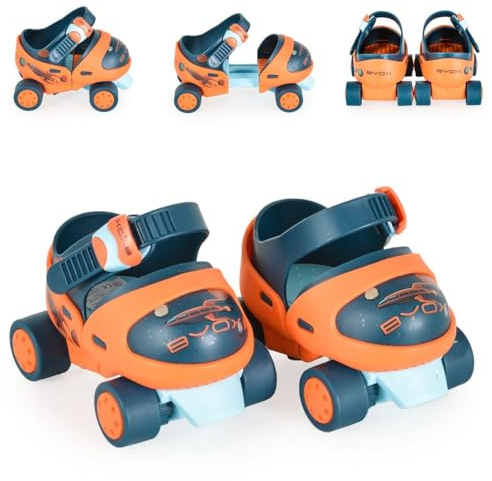Byox Rollschuhe Scooper Skates Bremse Vier Räder Kunststoffrollen ab 3 Jahren blau