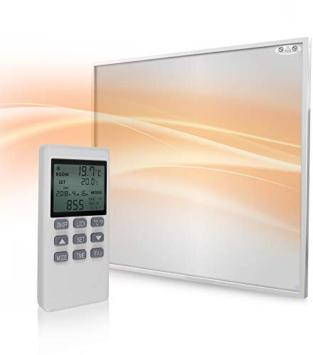 Mirrorstone NXT Gen Remote Controllable Thermostat 350W Far Infrared Electric Panel Heater, Energy Efficient.