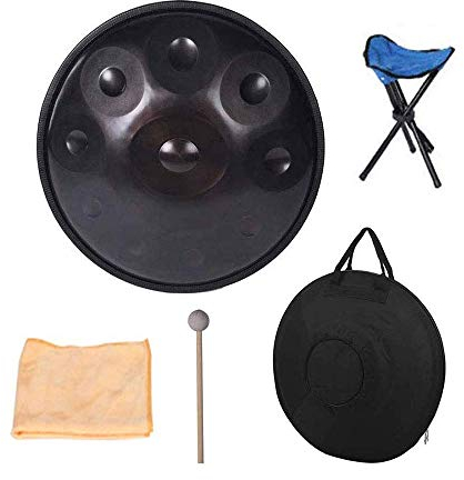 JTKDL Lark Music Hand Pan In D Minor 9 Notes Steel Hand Drum Soft Hand Pan Bag 9 Notes D3 A Bb C D E F G A (Color : Style a)