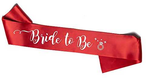 Rote Schärpe Bride to Be für die zukünftige Braut (Rot)