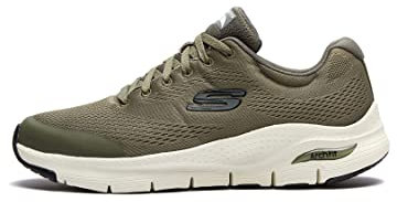 Skechers Arch FIT, Zapatillas Hombre, Ribete Sintético Textil Verde Oliva, 45 EU