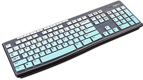 Tastaturabdeckung für Logitech MK270 Wireless Keyboard & Logitech K200 K260 K270 MK200 MK260 MK270 MK275 MK295 Keyboard Cover Skin Protector, Logitech MK270 Zubehör (Gradual Mint) )