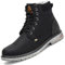 Mishansha Scarpe Uomo Invernali Stivaletti Donna Invernali Scarponcini Invernali con Pelo Comode Stivali Invernali Nero 56,GR.40