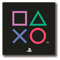 PlayStation Quadratischer Teppich – Controller Icons Design – Offizielles Sony-Produkt – Schlafzimmerteppich, Schwarz, 80 x 80 cm