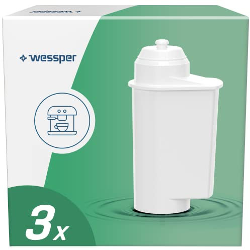 Wessper Wasserfilter Kartuschen für Kaffeemaschine, Kompatibel mit kaffeevollautomaten Brita Intenza, Siemens EQ EQ6 Series Plus S700 TZ70003, Bosch - 3er Pack