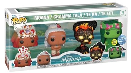 Funko Pop! Disney: Moana - 4 Packung - Vaiana - Leuchtet Im Dunkeln - Vaiana - Vinyl-Sammelfigur - Geschenkidee - Offizielle Handelswaren - Spielzeug Für Kinder und Erwachsene - Movies Fans