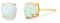FANCIME Solide 14 Karat 585 Gelb Gold Klein Ohrstecker Ohrringe mit Echt Synthetische Opal Schmuck für Damen Mädchen Mama, Durchmesser: 6 mm