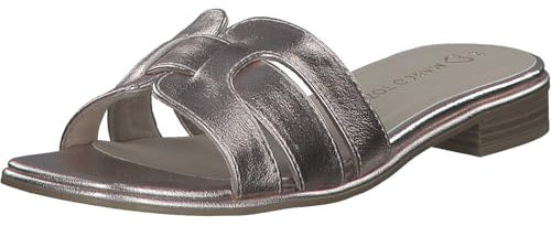 MARCO TOZZI Damen Pantoletten Elegant Sommer, Beige (Platinum), 38 EU