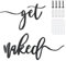 Get Naked Metall-Wortschilder, Wasserdichte Buchstaben Wandkunst, Wanddeko aus Metall, Eisenbuchstaben Wandschmuck, Wandskulpturen zum Aufhängen, Wanddekoration für Badezimmer Wohnzimmer Schlafzimmer