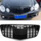 Doppellamellen-Frontstoßstange, Nieren-Doppelgitter, Grill-Ersatz, für Benz W211 E Class 2007 2008 2009,A-Black