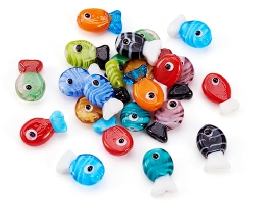Cheriswelry Cuentas sueltas de cristal hechas a mano para joyas, pulseras, collares, pendientes