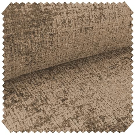 novely® CRETA Glänzender Chenille-Polsterstoff, Robuster Möbelstoff, Schwer Entzündbarer Bezugsstoff, Pflegeleichte Meterware 1lfm | Farbe: 18 Hellbraun