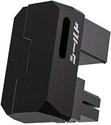 EZDIY-FAB Shield Series 8-Pin PCIe GPU Power Adapter,180-Grad U-Turn Abgewinkelter Anschluss,Aluminium Design für Grafikkarten-Standard Typ,Schwarz-1 Pack