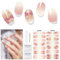 Nagelfolie UV Härtend - 28 Stück Nagelsticker UV Gel Nagelfolien Selbstklebend Nail Sticker Nagellackstreifen Gel-Nagelaufkleber in Salonqualität Art Stickers DIY für Damen Mädchen