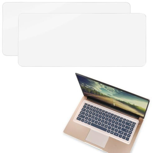 XPEX 2 Piezas 365 * 135 MM Cubierta de Teclado de PC Película Protectora de Teclado de PC Compatible con Teclado Película de Cubierta de Silicona Compatible con Computadora Portátil de 15-17 Pulgadas