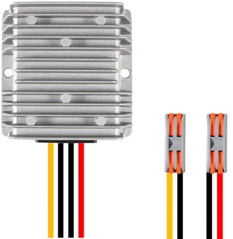 AEDIKO DC Voltage Reducer Converter DC 8V-40V to 12V 10A 120W Reducer Power Converter Waterproof Regulator Module Transformer for Golf Cart Club Car