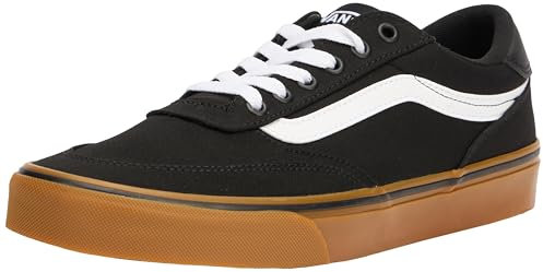 Vans Homme Baskets en Toile Brooklyn, Black/Gum, 44.5 EU